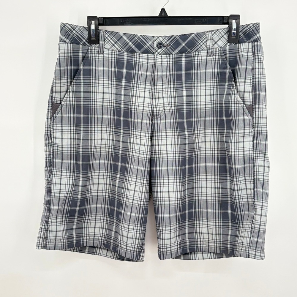 Fila‎ Sport Golf Mens Grey Plaid Performance Shorts Size 36 Stretch Lightweight